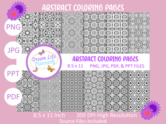 Abstract Coloring Pages: A Creative Toolkit for Original Designs