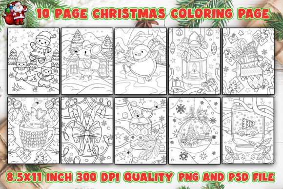 Christmas Coloring Book Bundle 10 Page: Unlocking Creative Potential with Attention to Detail