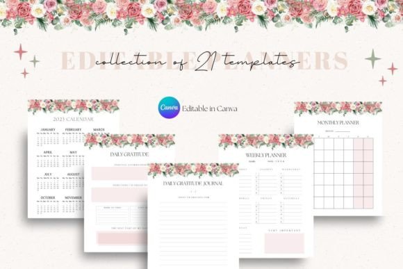 Editable Planner Collection: 21 Pages for Organized Creativity