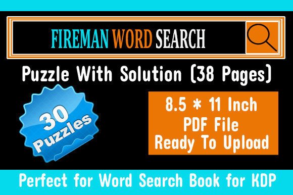 Fireman Word Search Puzzles for Creators and Educators