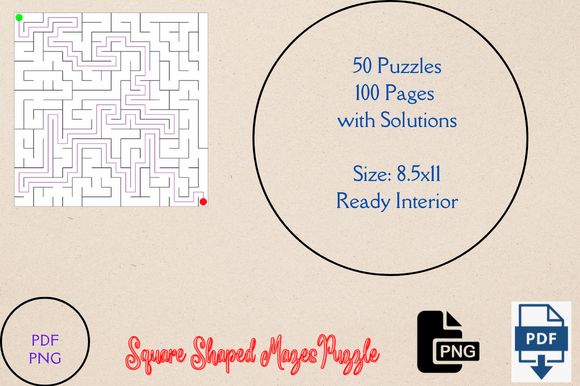 The Ultimate Puzzle Resource: Premium Square Maze Puzzles Interior