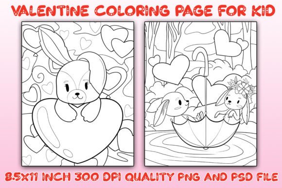 Valentine Coloring Pages Vol. 02: A Creative Asset